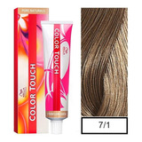  Wella-tintura Color Touch 7/1 60gr + Oxidante De 120 Ml Tono 7/1 Rubio Mediano Ceniza