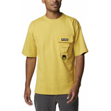 Polera M/c Hombre Field Creek Amarillo Columbia