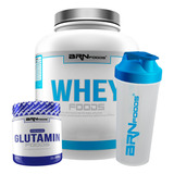 Kit Whey Protein 2kg + Glutamina 250g + Shaker - ! Oferta ! Sabor Baunilha