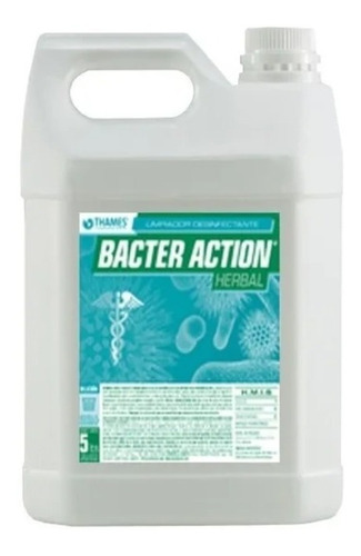 Desinfectante Bacter Action Herbal Bidon X 5 L Aprob Anmat