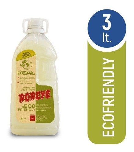 Detergente Popeye Eco Friendly Botella 3l