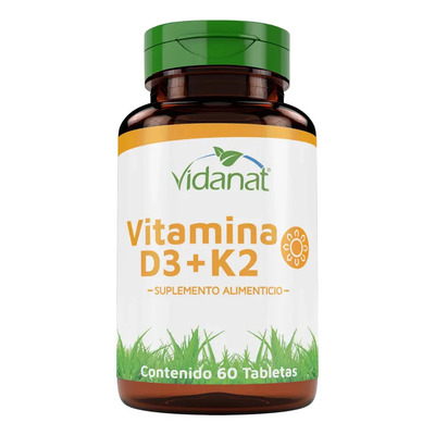 Vidanat Vitamina D3 + K2 Vidanat 60 Tabletas Suplemento Sin Sabor | MercadoLibre