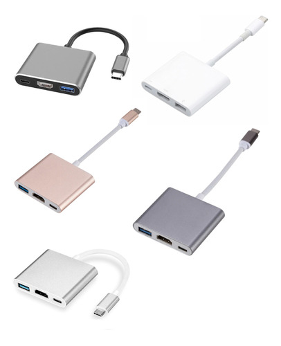 Usb 3,1 C Hub Tipo C A Usb 3,0, Convertidor Divisor Para Mac