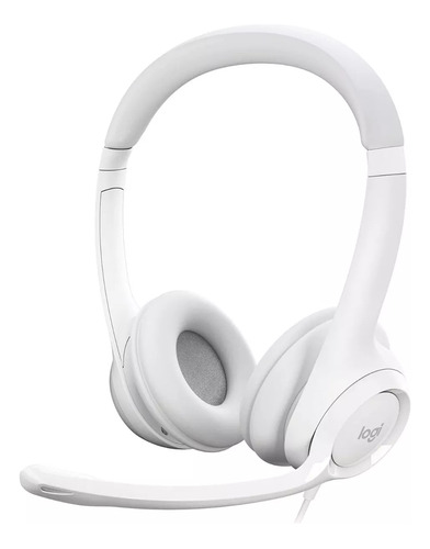 Headset Logitech H390 Usb Branco Controle Áudio 981-001285