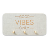 Portallave De Madera - #03 Good Vibes Only - 20 X 10 Cm