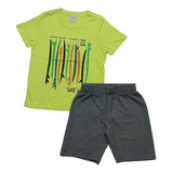 Conjunto  Infantil Juvenil Masculino Camisa  Short Malwee