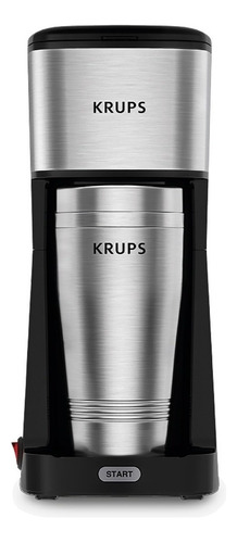 Cafetera Portátil Krups Simply Brew To Go Km204d50 Semi Automática Negra Y Plateada De Filtro