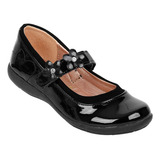 Zapato Escolar Niña St Negro Tipo-charol 19903208