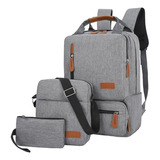 Set.mochilas Hombre Mujer Bolso Portátil Viaje Trabajo Col