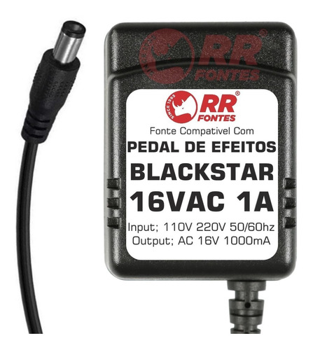 Fonte Ac 16v Para Pedal Blackstar Ht Dual Drive Valvulado 