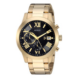 Reloj Guess De Acero Inoxidable Dorado Y Cronógrafo Negro U0