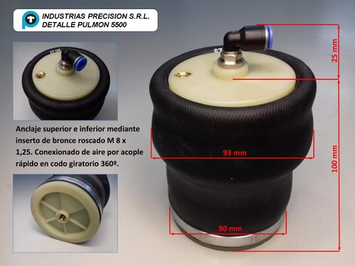 Kit Pulmón Neumatico Asiento Isri Jpb