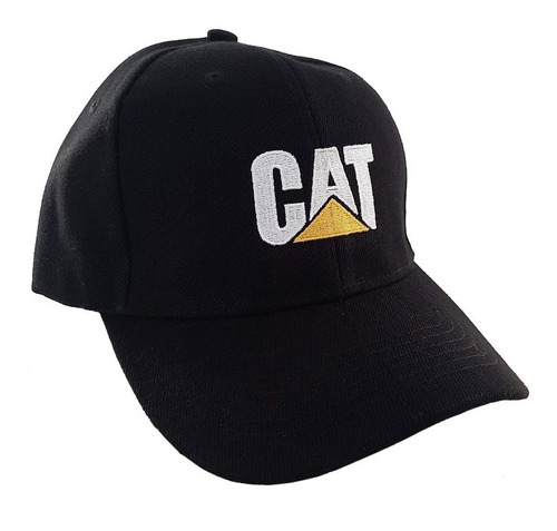 Gorra Cat Catepillar Gabardina Premium Curva Bordada 