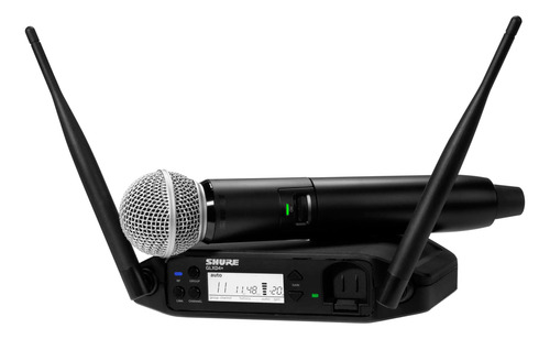 Sistema Shure Glxd24+/sm58z3 Microfone Sem Fio Dinamico Bk
