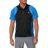 Playera Lacoste Golf Ultra Dry Negro Azul Deportiva Dh5180