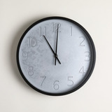 Reloj De Pared Minimalista Grande 30cm Nolita Black & Gray