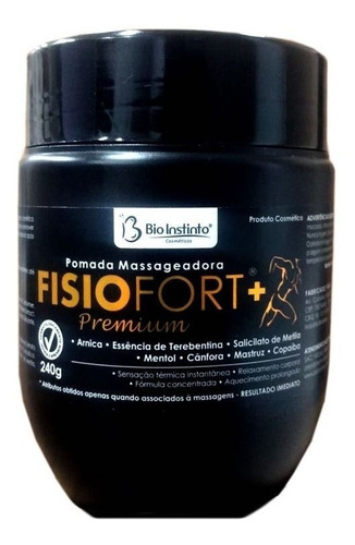 Pomada Massageadora Fisiofort Premium 240g  - Bio Instinto