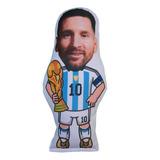 Muñeco Messi Con La Copa X 2  A Elección Peluche Almohada