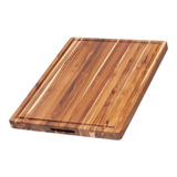 Tabla De Cortar De Madera De Teca Con Agarre - Teakhaus Edge