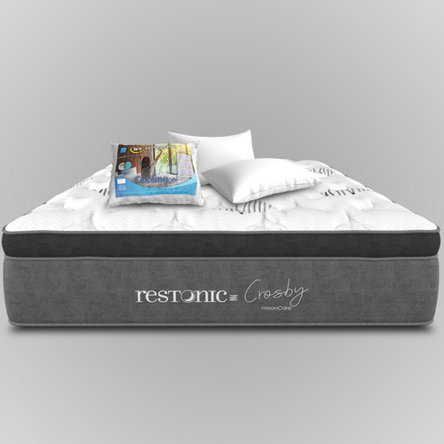 Colchón Restonic Individual Soft-t + 2 Almohadas Memory Foam