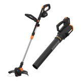 Worx Wg930 Guadaña Inalámbrica + Sopladora Turbina 20v 4.0ah