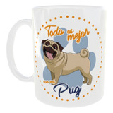 Taza - Tazón De Ceramica Personalizada Perros: Pug