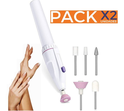 Kit X2 Manicure Pedicure Torno De Uñas Dremel Limas Portatil