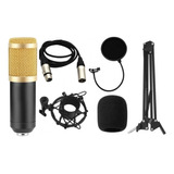 Kit Microfone Condensador Bm800  Original Cabo Xlr/p2 Top 