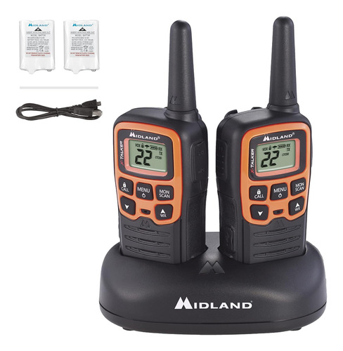 Midland T51vp3 Radio De 2 Vías Con Kit De Recarga 28 Millas