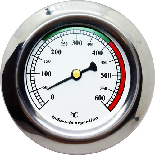 Reloj Termometro Bbq Grill 600 ºc Diametro 105 Mm Cromado