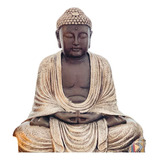 Figura Buda Thai Gigante 60cm Budismo Zen Escultura Deco Zn