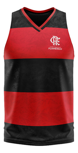 Camisa Flamengo Regata Símbolo Vermelho E Preto Licenciada