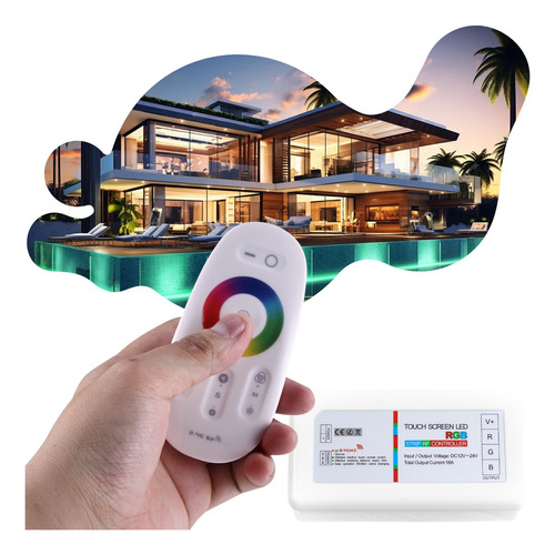 Controle Rgb Touch Wireless Luminária Refletor Piscina