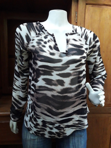 Camisa  Blusa Estampa Animal Print  Feminina 40