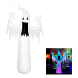 Decoracion Halloween Fantasma Inflable De 3.6 M Con Luz Led