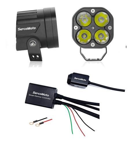 Kit Faros Auxiliares Led Sercomoto Sm4123d Con Smart Dimmer