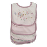 Babero Impermeable Little Me 6pz Lila Mariposa