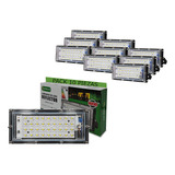 Reflector De 20w Ilumina 200w Rectangular 10 Piezas C4s