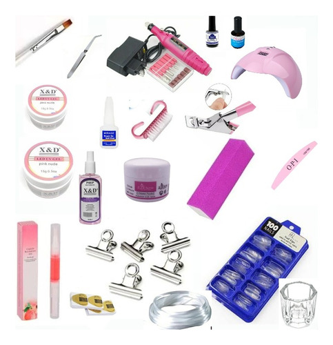 Kit Manicure Alongamento De Unhas Completo Iniciantes