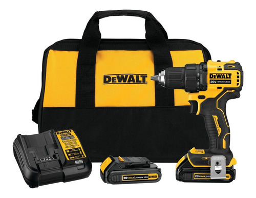 Combo Taladro/atornillador ½ 20v Max* Atomic + 2bat Dewalt Color Amarillo