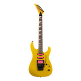 Jackson Dk3xr Hss Precaución Amarillo Con Pastillas Rosas