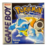 Pokemon Azul Blu Re-pro En Español Gbc Gameboy + Caja Custom