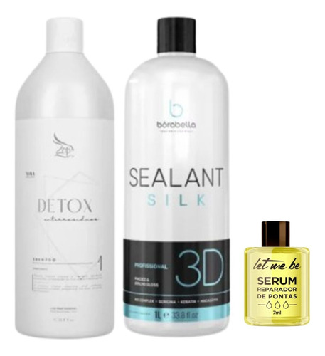 Borabella Selagem 3d 1l + Shampoo Detox Antiressíduos 1l Zap