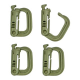 Set De 4 Mosquetones Táctico Militar Edc Para Sistema Molle