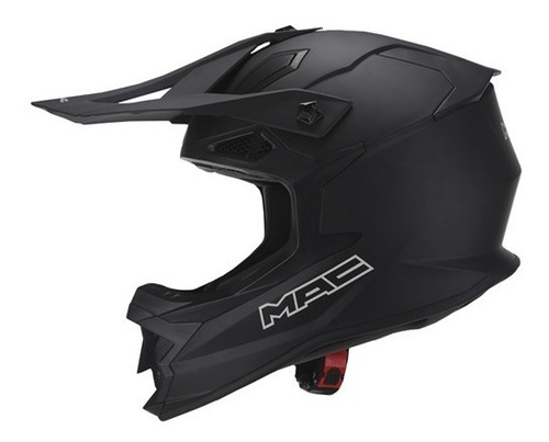 Casco Cross Mac Virtus Solid Matt Black Mr Motos Ituzaingo