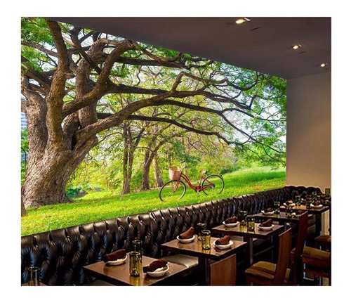 Papel De Parede Floresta Natureza Árvores 3d M² Xna182