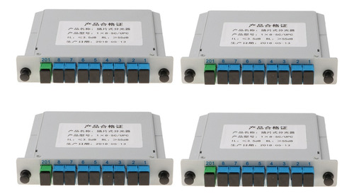 4pc 1 A 8 Plc Fibra Óptica Ftth Splitter Sc / Upc Interfaz