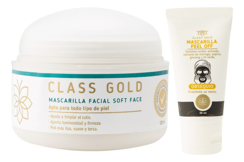 Soft Face Class Gold Mascarilla - mL a $533