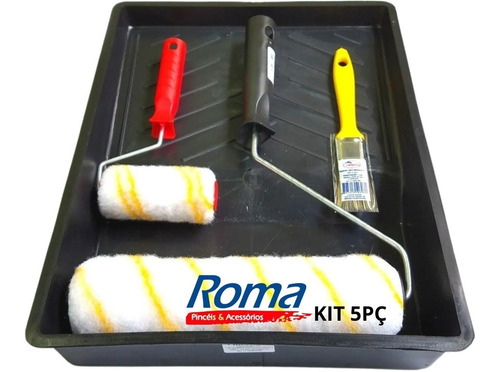 Kit De Pintura De Parede Completo Anti Respingo 5 Peças