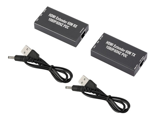 Extensor Hdmi Utp Cat 5 / 6 Con Audio 60 Metros Activo